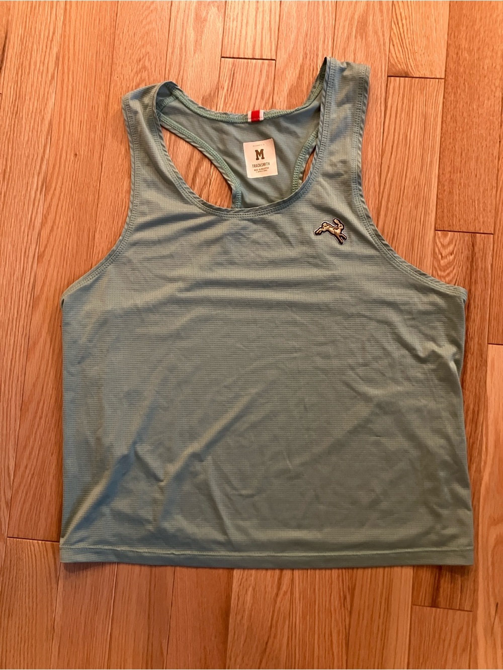 Tracksmith Twilight Crop Tank Light Green Medium